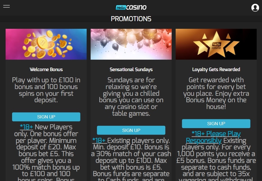 Hello Mobile Casino Bonuses