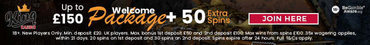 King casino welcome free spins and deposit bonus