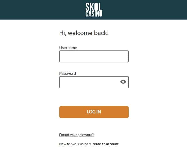 Skol Casino Login page 2