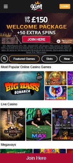 King casino mobile play review