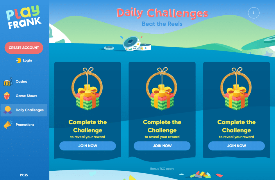 PlayFrank daily challenges