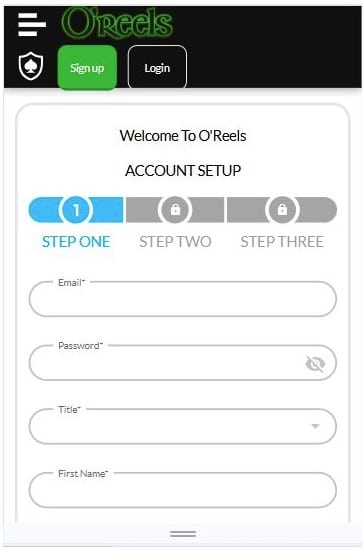 Oreels Casino sign up