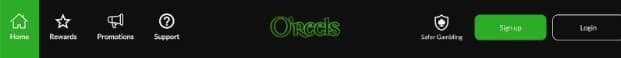 Oreels Sign up tab