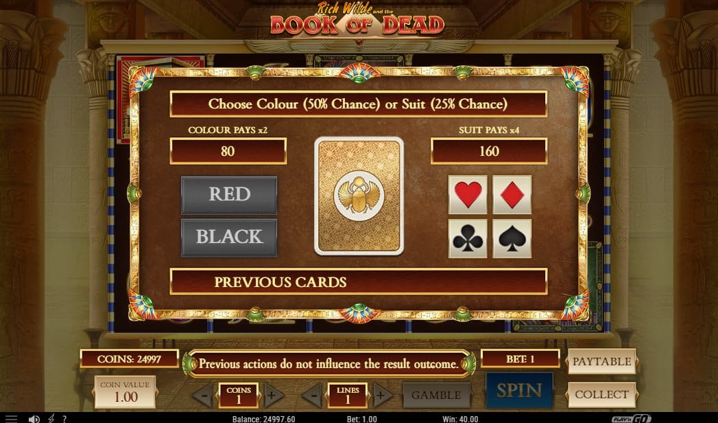 Book of Dead online slot Gamble