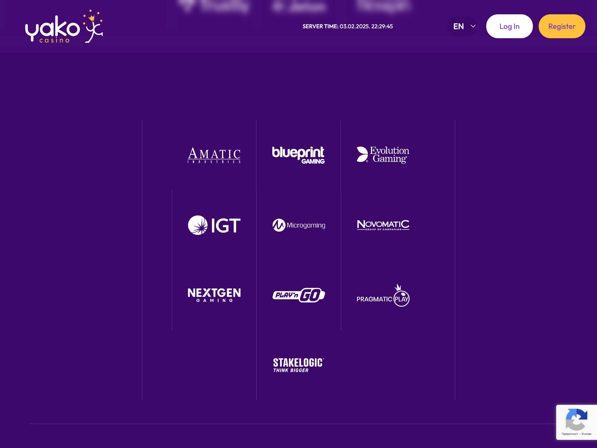 Yako Casino Providers