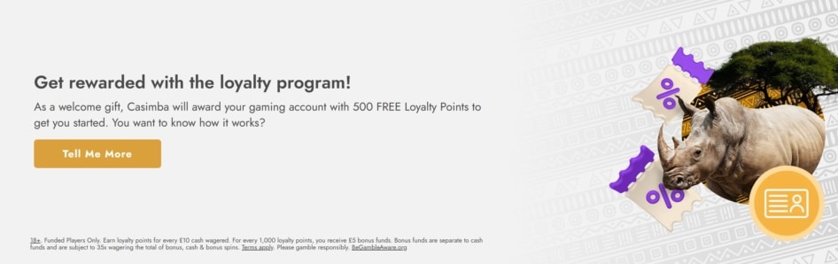 Loyalty Program at Casimba Casino