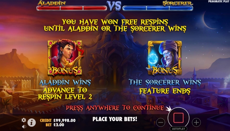 Theme and symbols Aladdin and the Sorcerer™