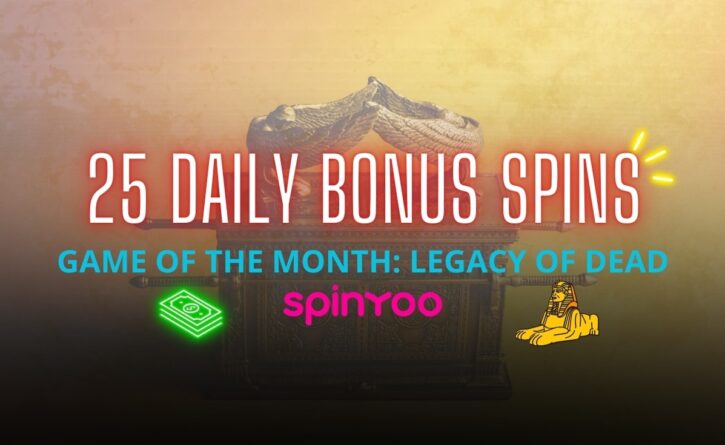 Spinyoo 25 Daily Bonus Spins Game of the Month