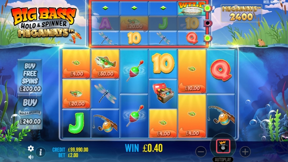 Theme and Symbols Big Bass Hold & Spinner Megaways™