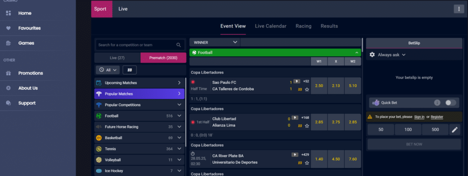 Funky Jackpot Sports Layout