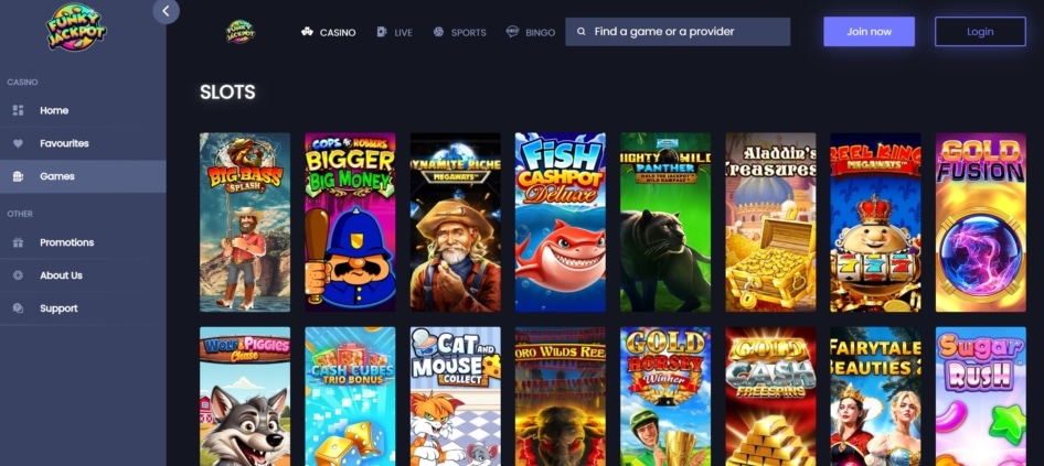Online Slots at Funky Jackpot Casino