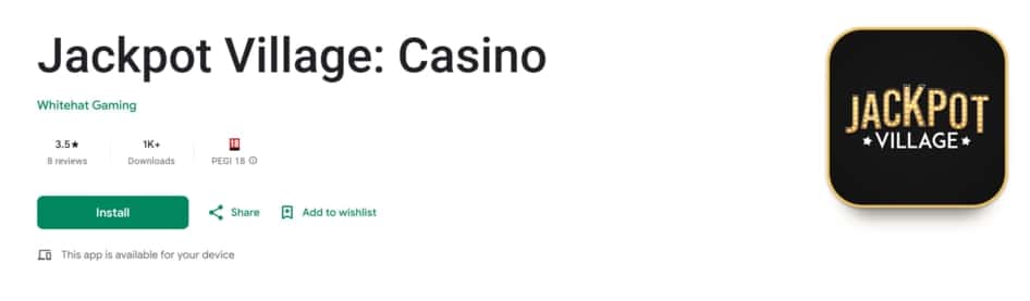 Jackpot Village Casino App Download Button