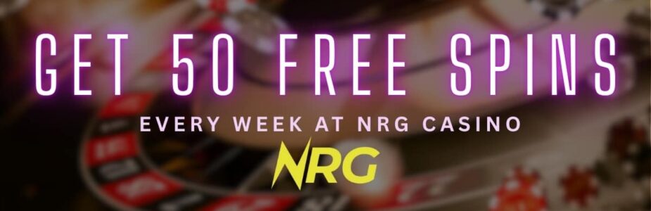NRG Bet 50 free spins promo weekly