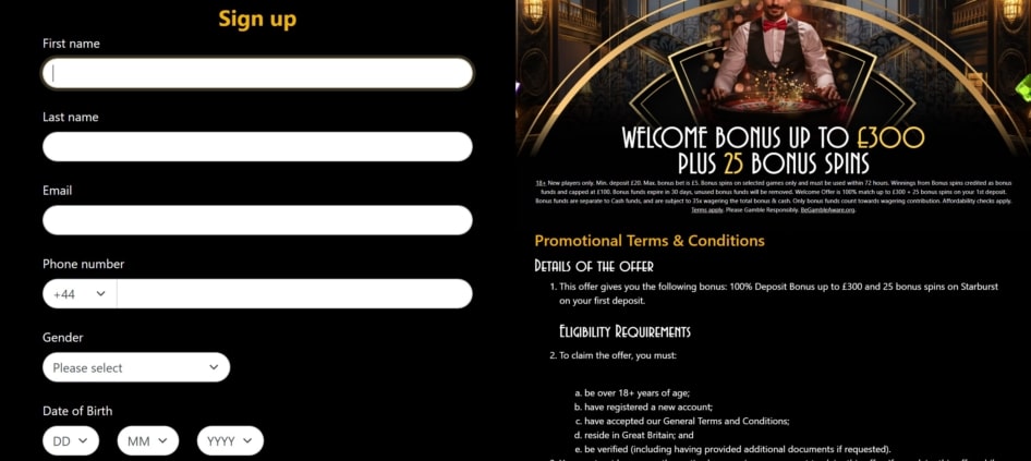 Registration Details at The Grand Ivy Casino