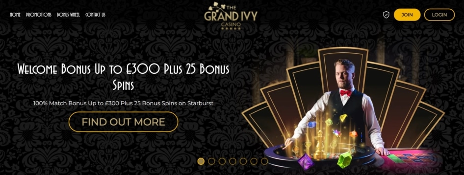 The Log In Button at the Grand Ivy Casino