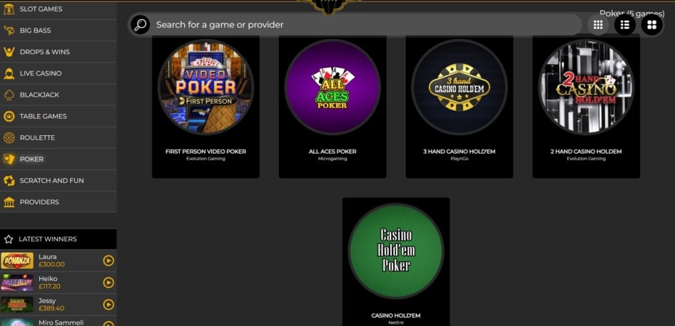 Poker Games at the Grand Ivy Casino