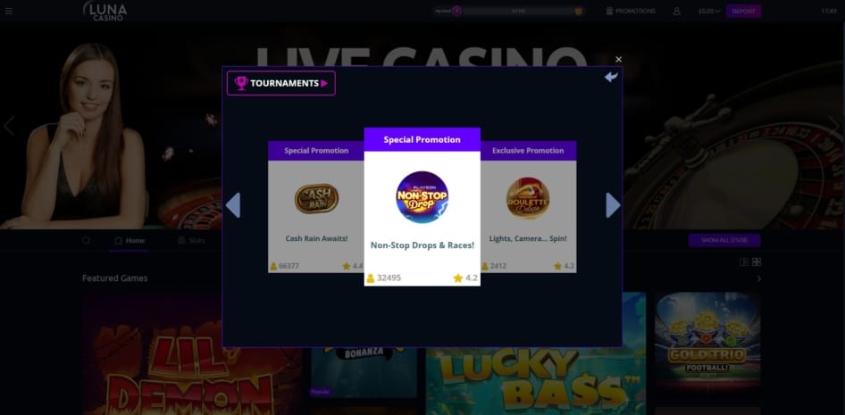 Luna Casino daily picks