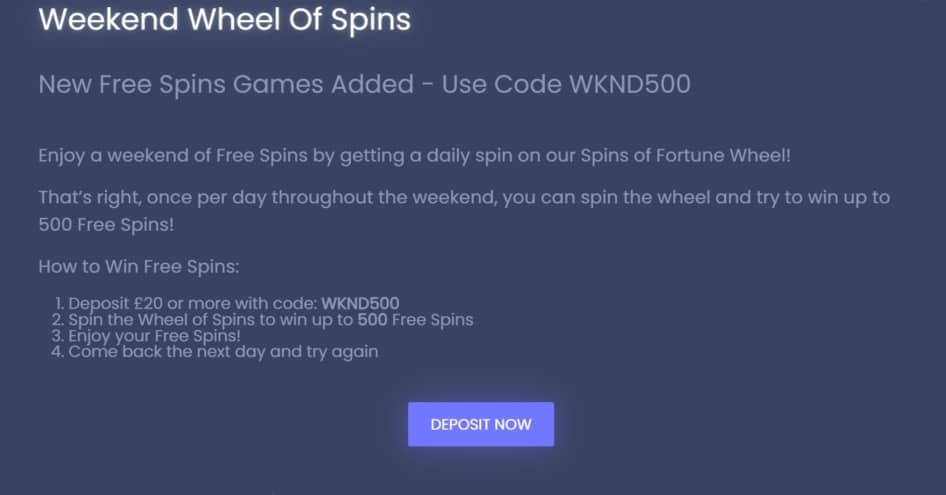 Funky Jackpot Casino Weekly Wheel of Spins Bonus