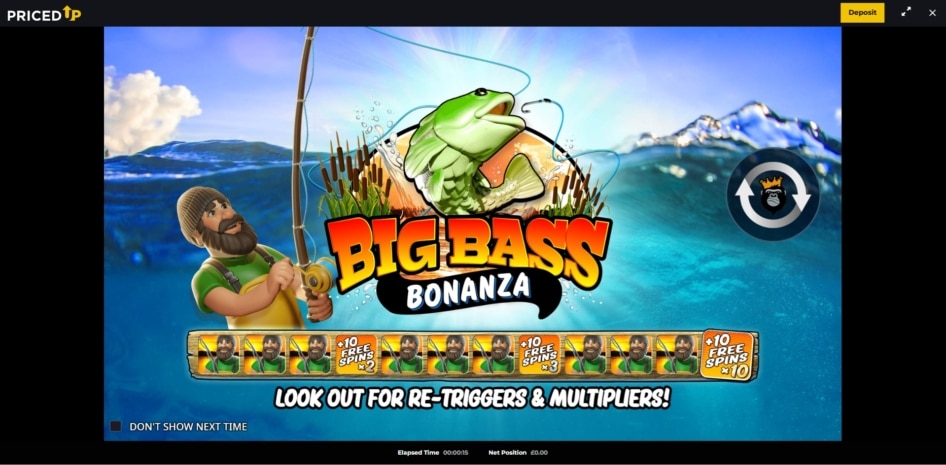 Big bass Bonanza at Priced Up Casino