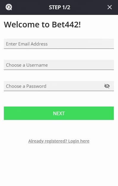 Bet442 Registration Form 1