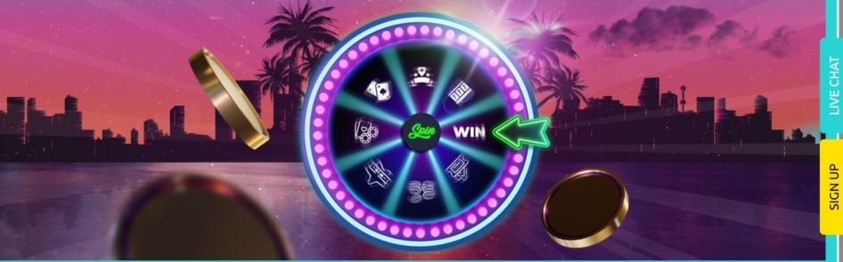 Bonus Wheel at Miami Dice Casino can be spun every day