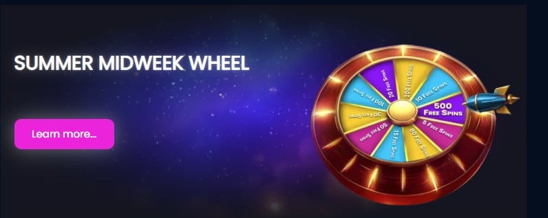 Midweek Wheel Vegas Mobile Casino
