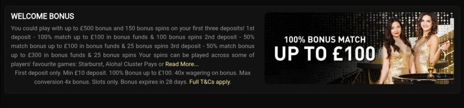 Fortune Mobile casino Welcome Bonus