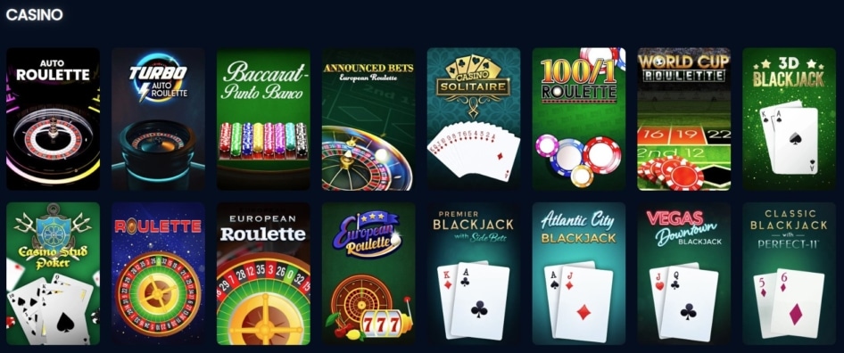 Vegas Mobile Casino Games