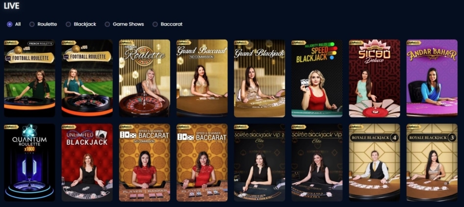 Vegas Mobile Live Games