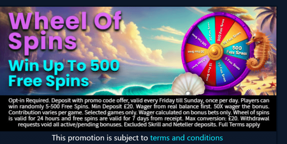 Wheel of Spins Winissimo