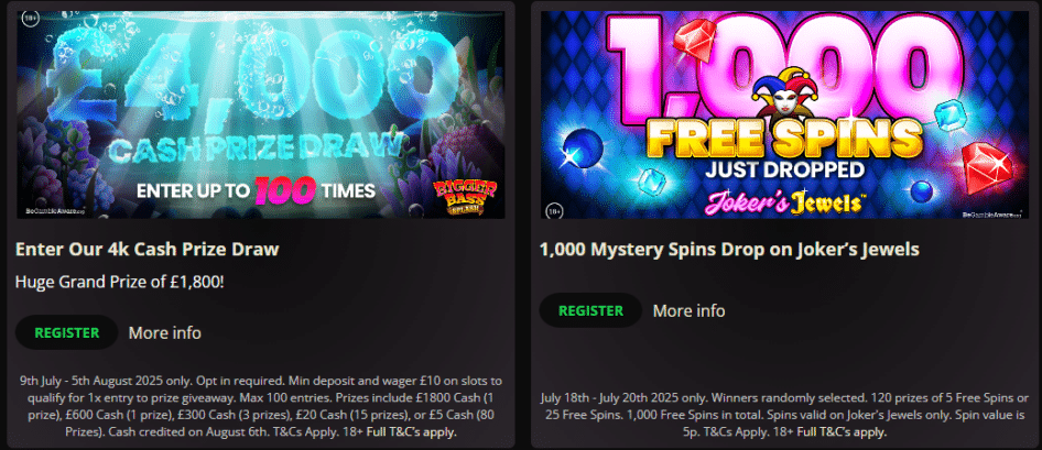 Ivy Casino Games Promos