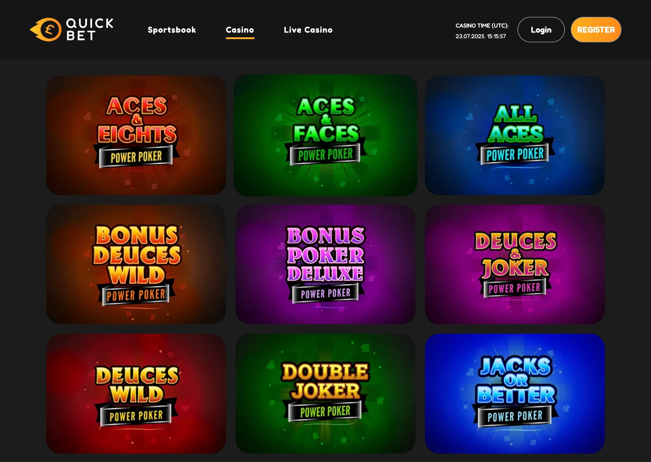 Quickbet Casino Video Poker