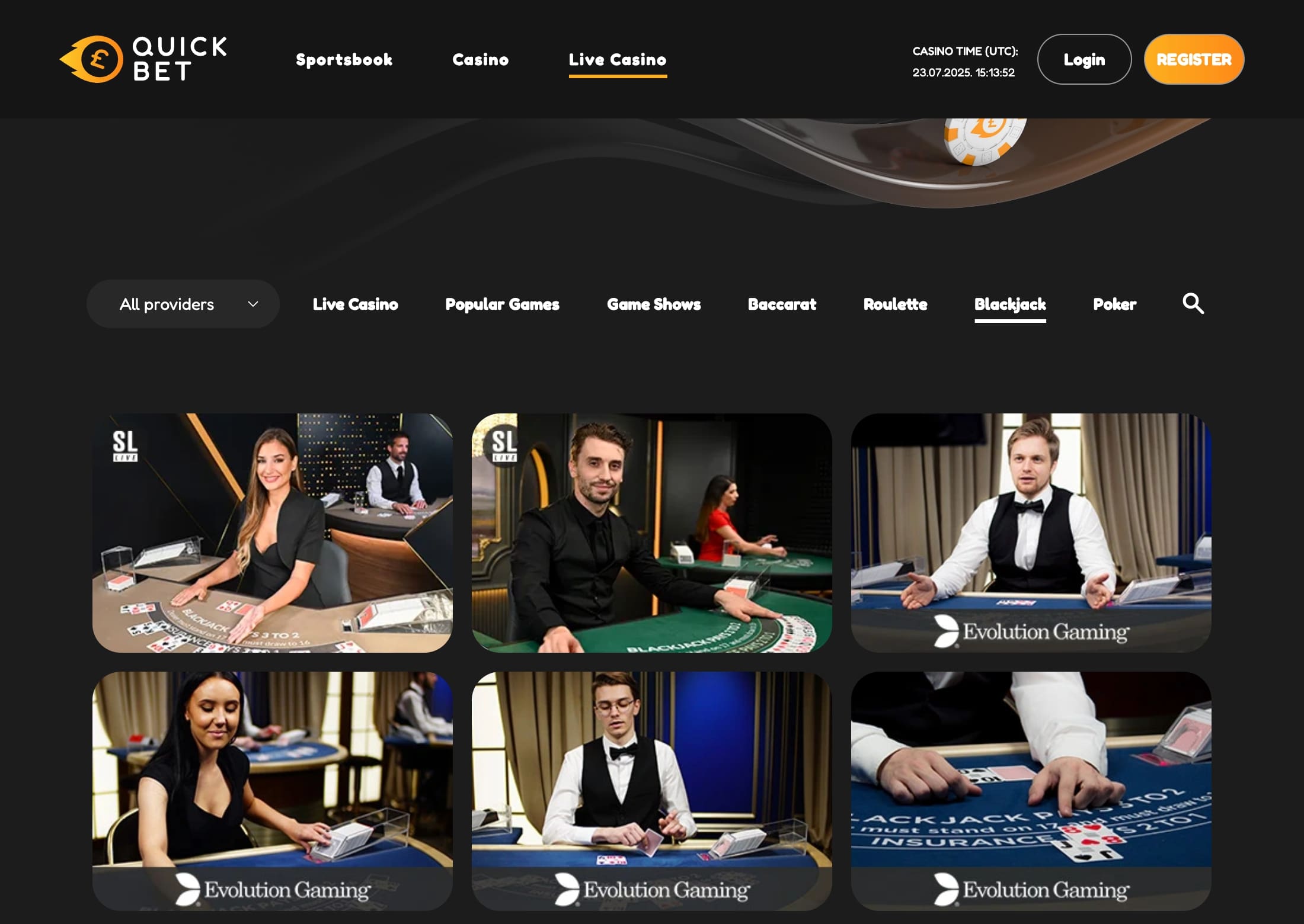 Quickbet Live Casino