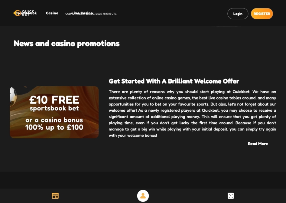 Quickbet Casino Welcome Offer