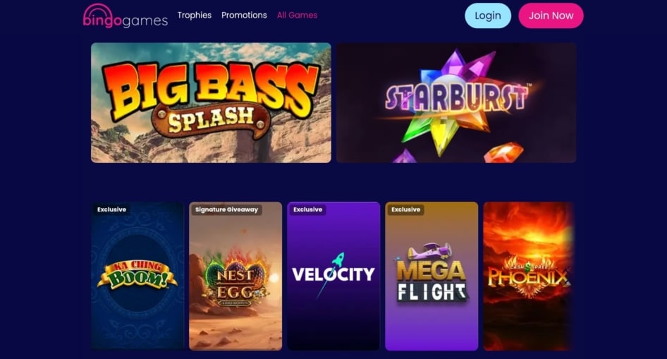 Bingo Games Homepage
