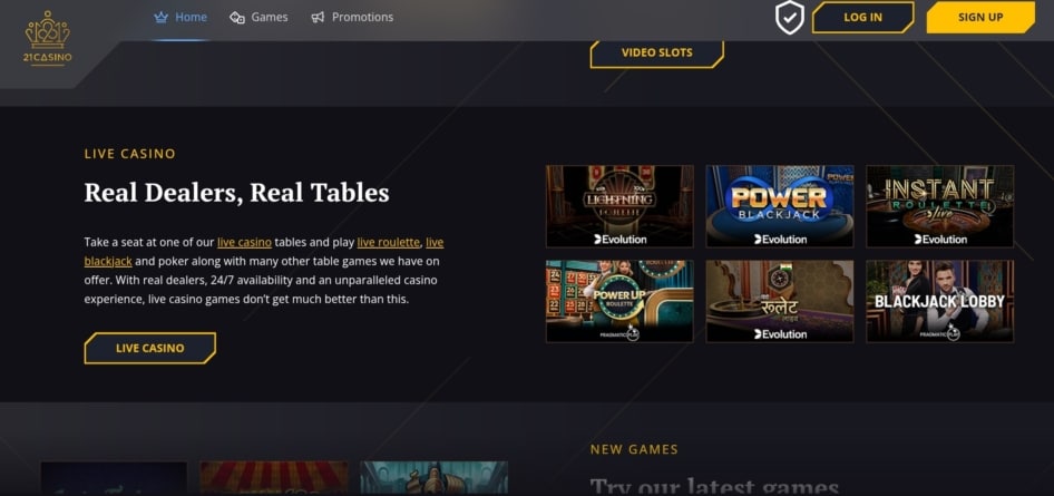 21 Casino Live Casino