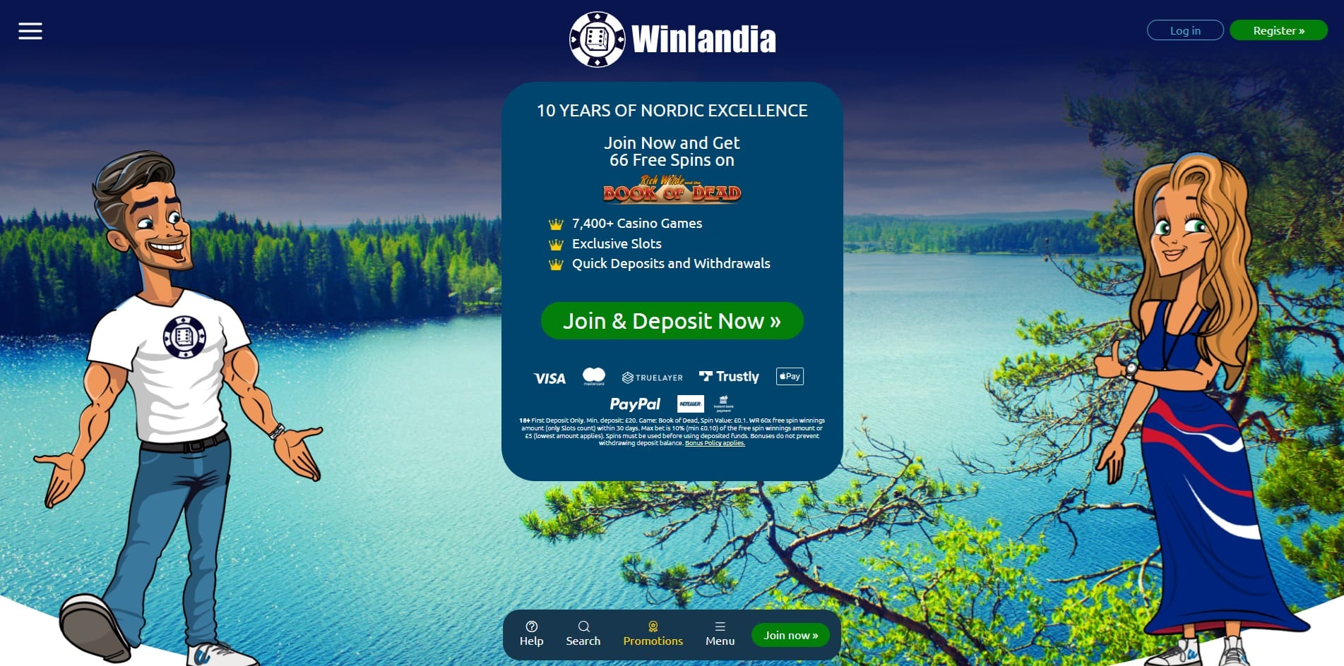 Windlandia Casino homepage
