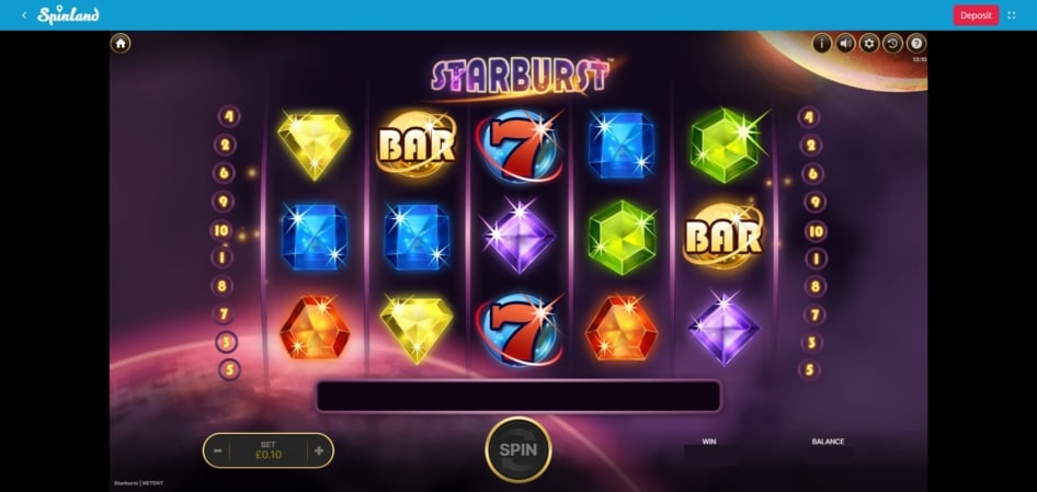 Starburst at Spinland Casino