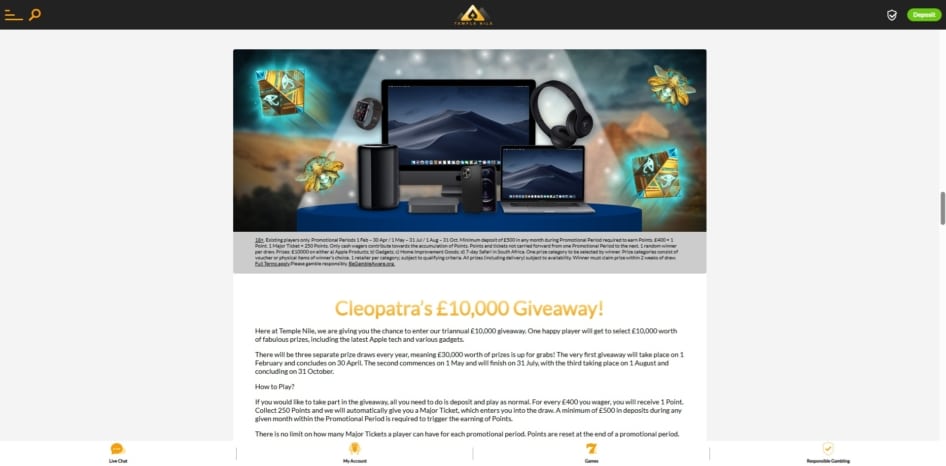 The Temple Nile £10,000 giveaway