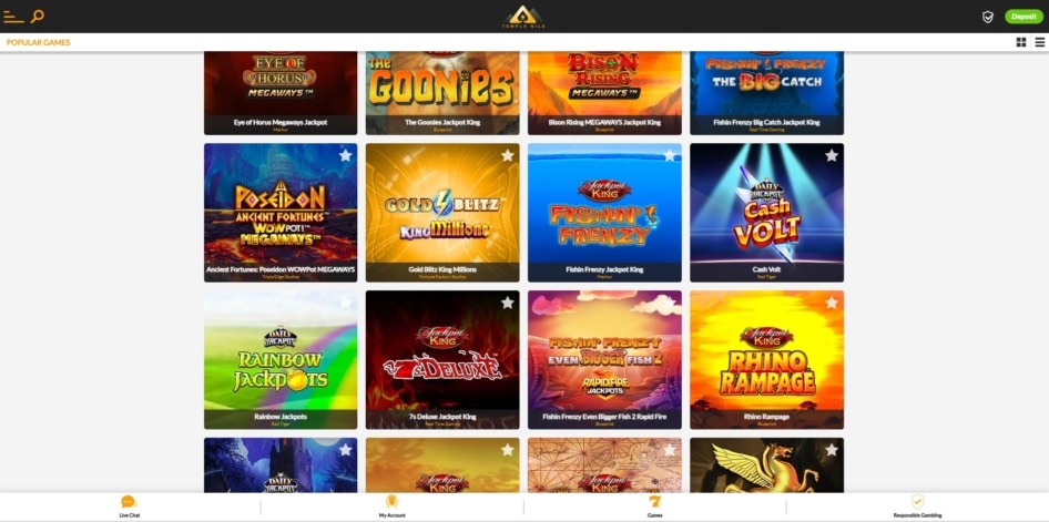 Jackpot slots at Temple Nile Casino