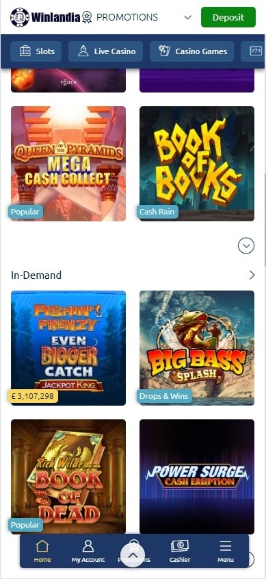 Winlandia Casino mobile site