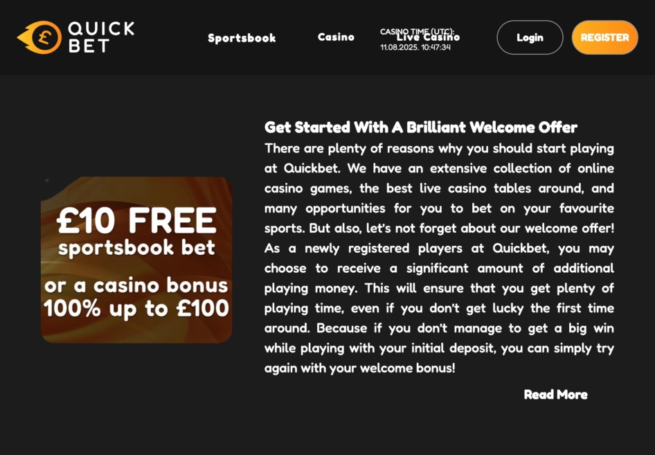 Quickbet Casino Bonuses for New Players