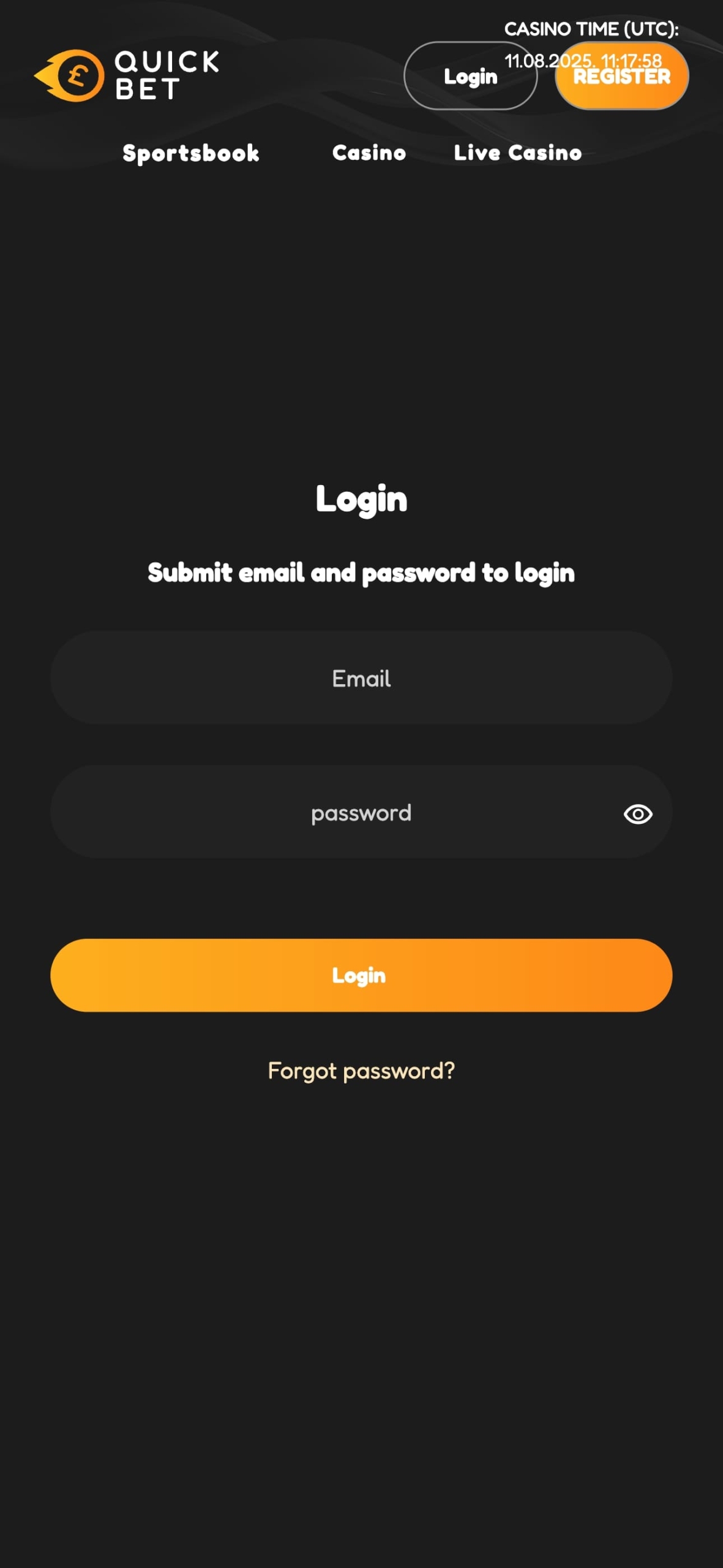 Quickbet Mobile Casino Login