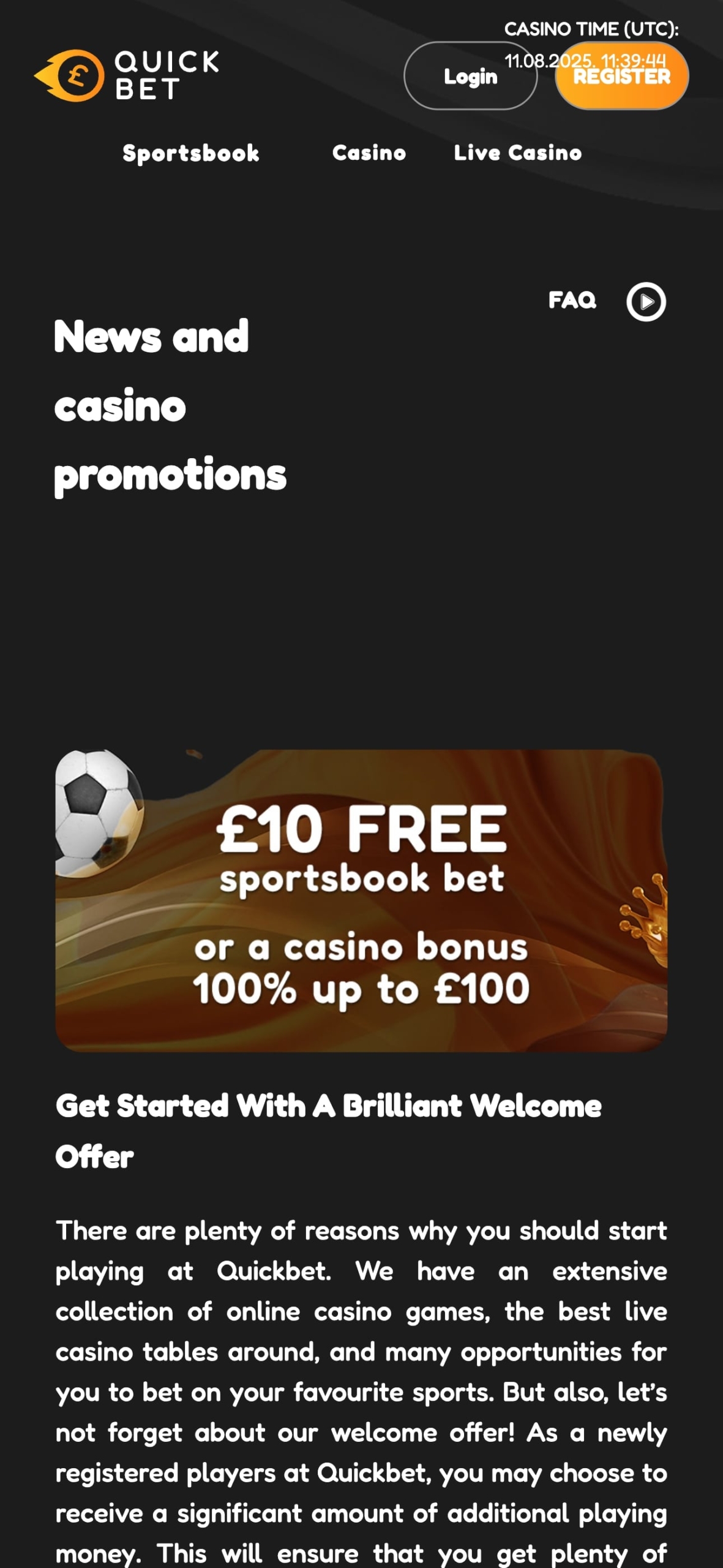 Quickbet Mobile Casino Bonus