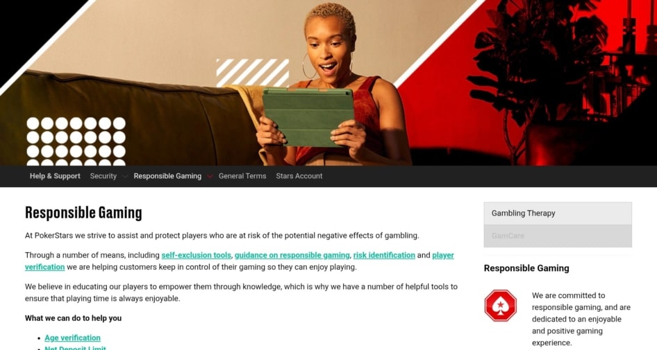 PokerStars Responsible Gaming