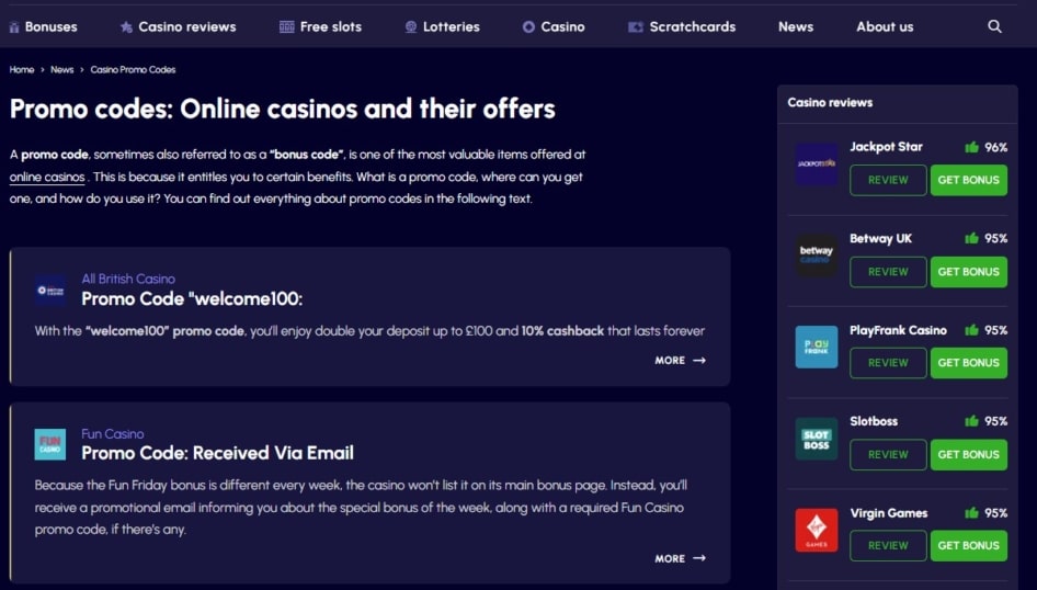 Promo Codes