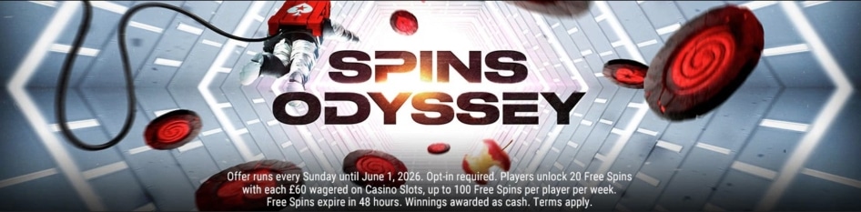 PokerStars CasinoSpins Odyssey Promo bonus-menu