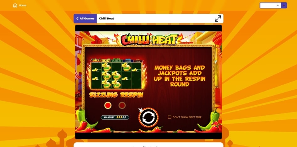 Chilli Heat slot at Aladdin Slots
