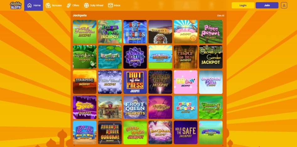 Jackpots at Aladdin Slots