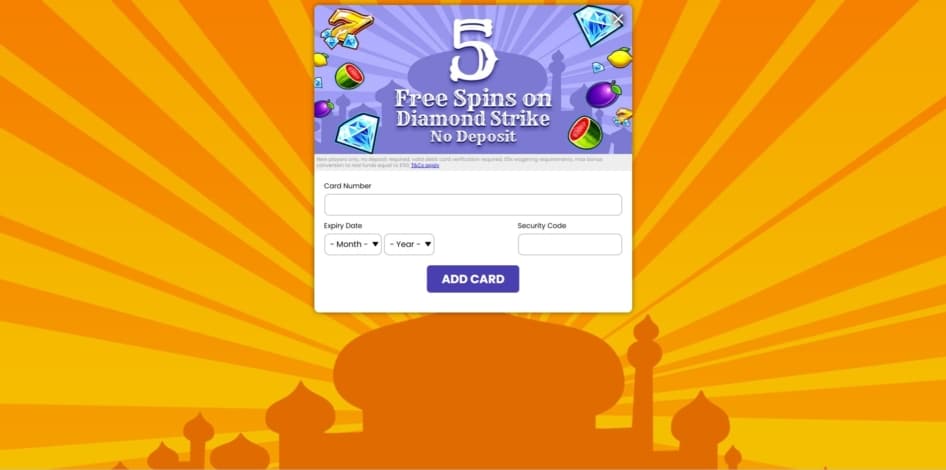 The page to claim the no depsoit welcome bonus